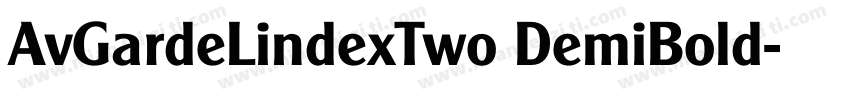 AvGardeLindexTwo DemiBold字体转换